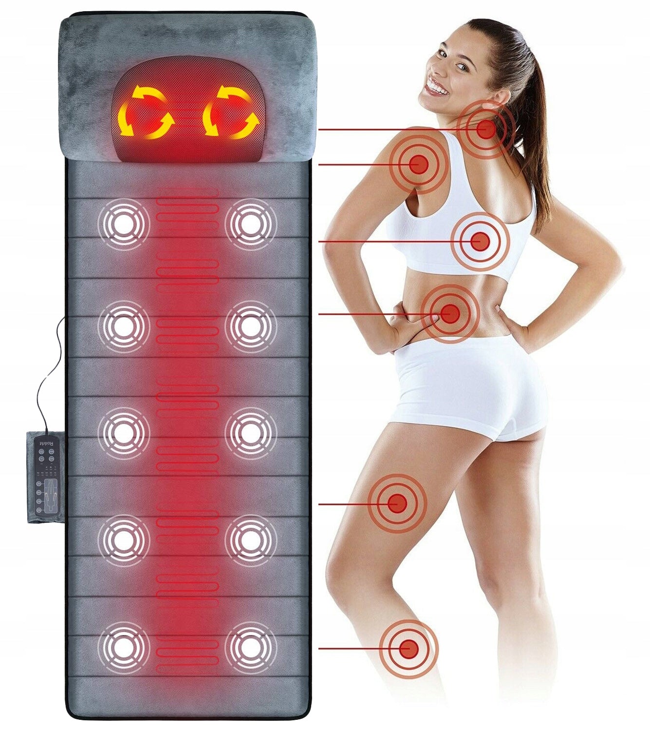 Massage Mattress Massage Mat Shiatsu Jade Heating Vibration Gateway