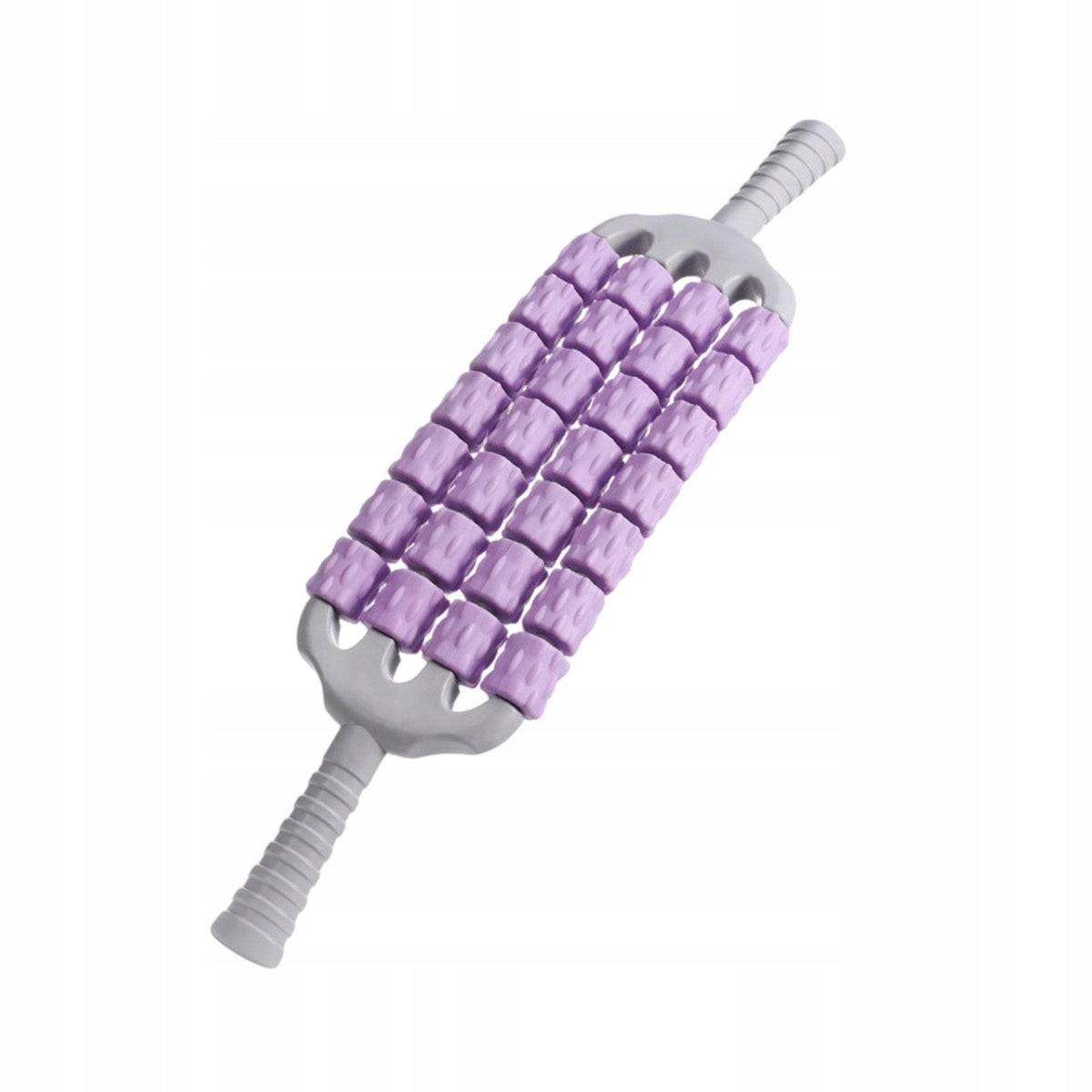 Massage Roller 4 Row Handheld Exercise Bendable Manual Massager violet