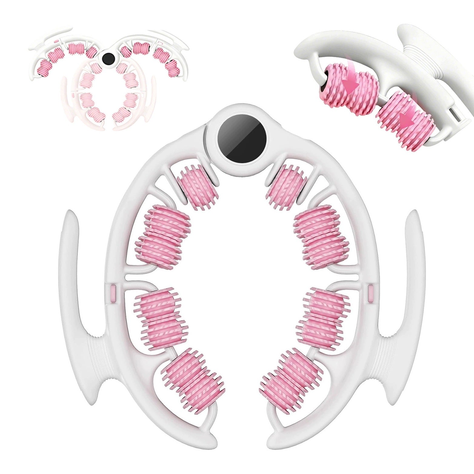 Massage Roller Leg 360 Round Leg Clamp Training Roller Pink