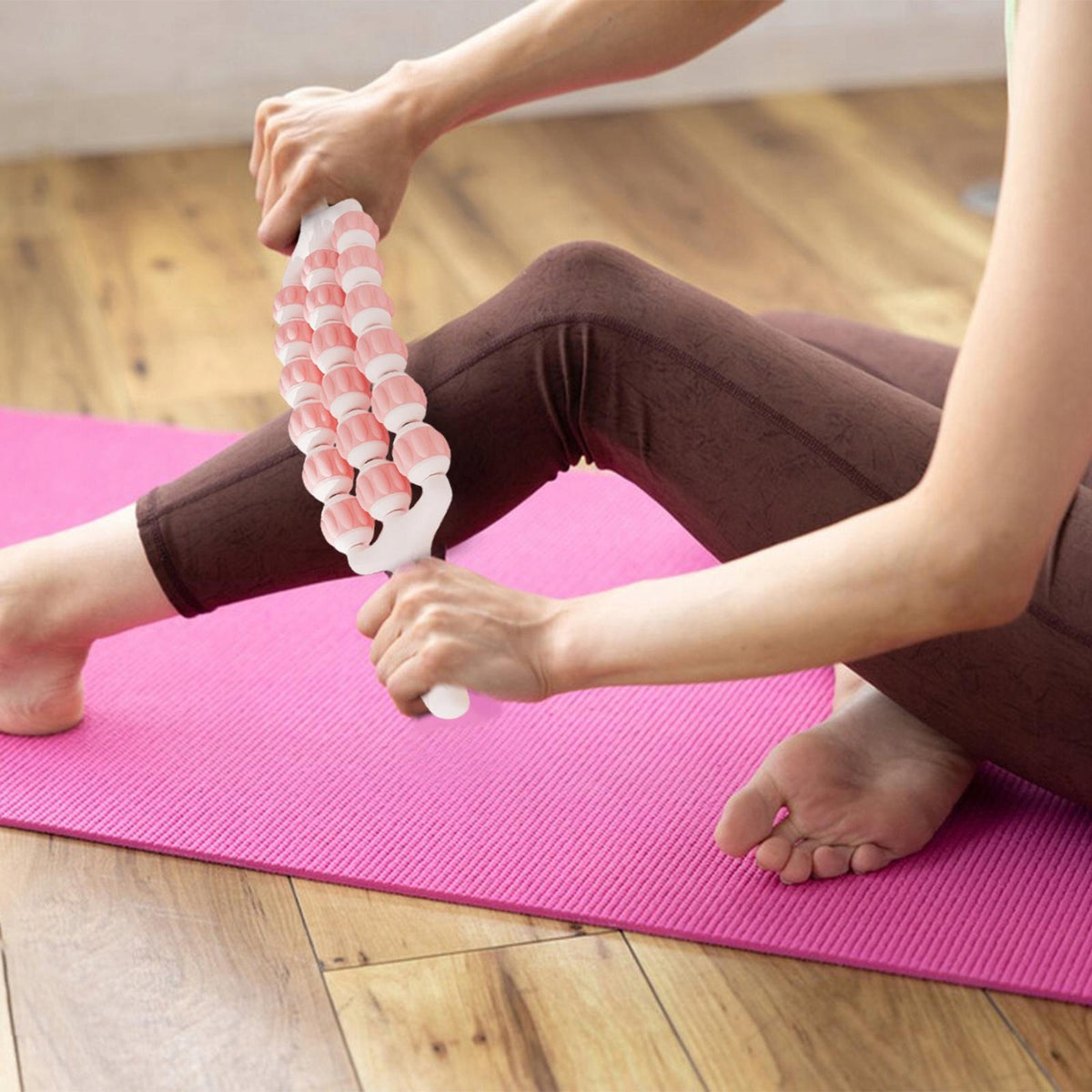 Massage Roller Rod Deep Tissue Sensory Integration Training Pink 3 Row