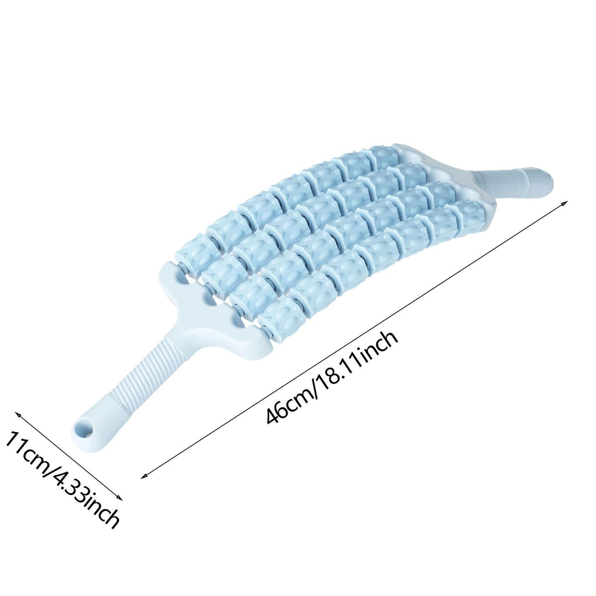 Massage Roller Stick Ergonomic Grip Comfortable Handheld Versatile Blue Packaging status original