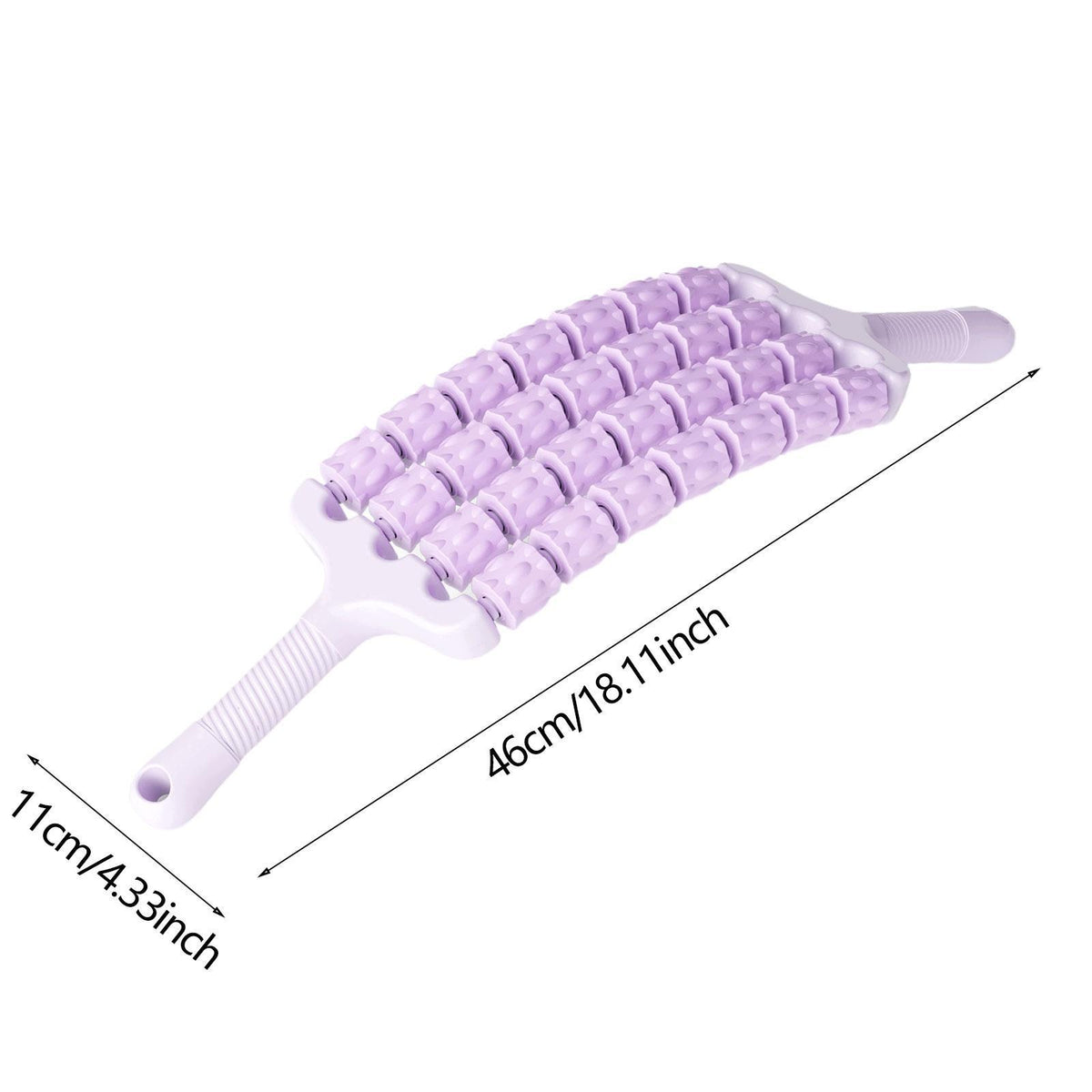 Massage Roller Stick Ergonomic Grip Comfortable Handheld Versatile Purple Packaging status original