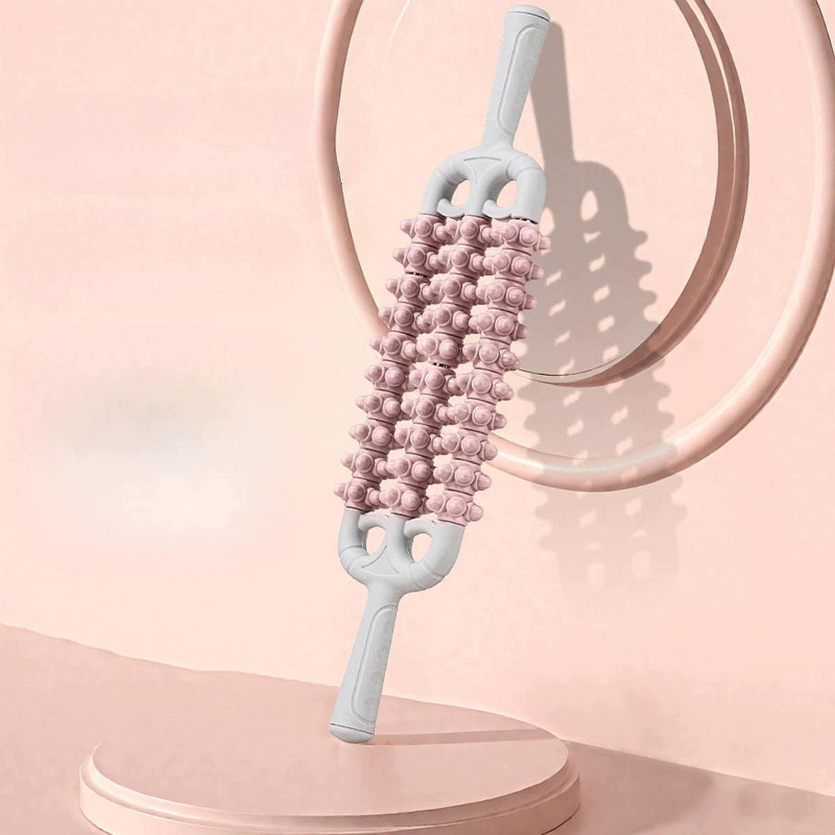 Massage Roller Stick Muscle Relaxation Lightweight Handheld Calf Pink