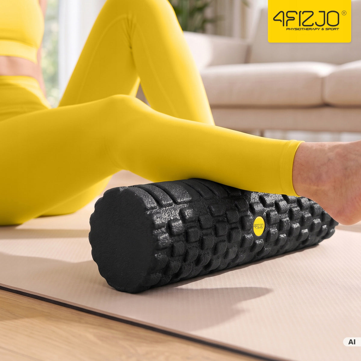 Massage Roller With Protrusions Rehabilitation Exercise Roller 45x14cm Hard Packaging status original