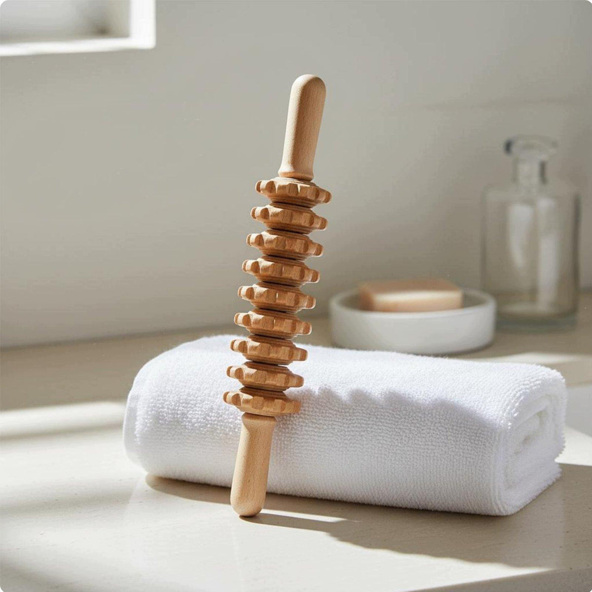 Massage Roller Wood Therapy Kit Wooden Body Sculpting Tool 9-wheel Beech