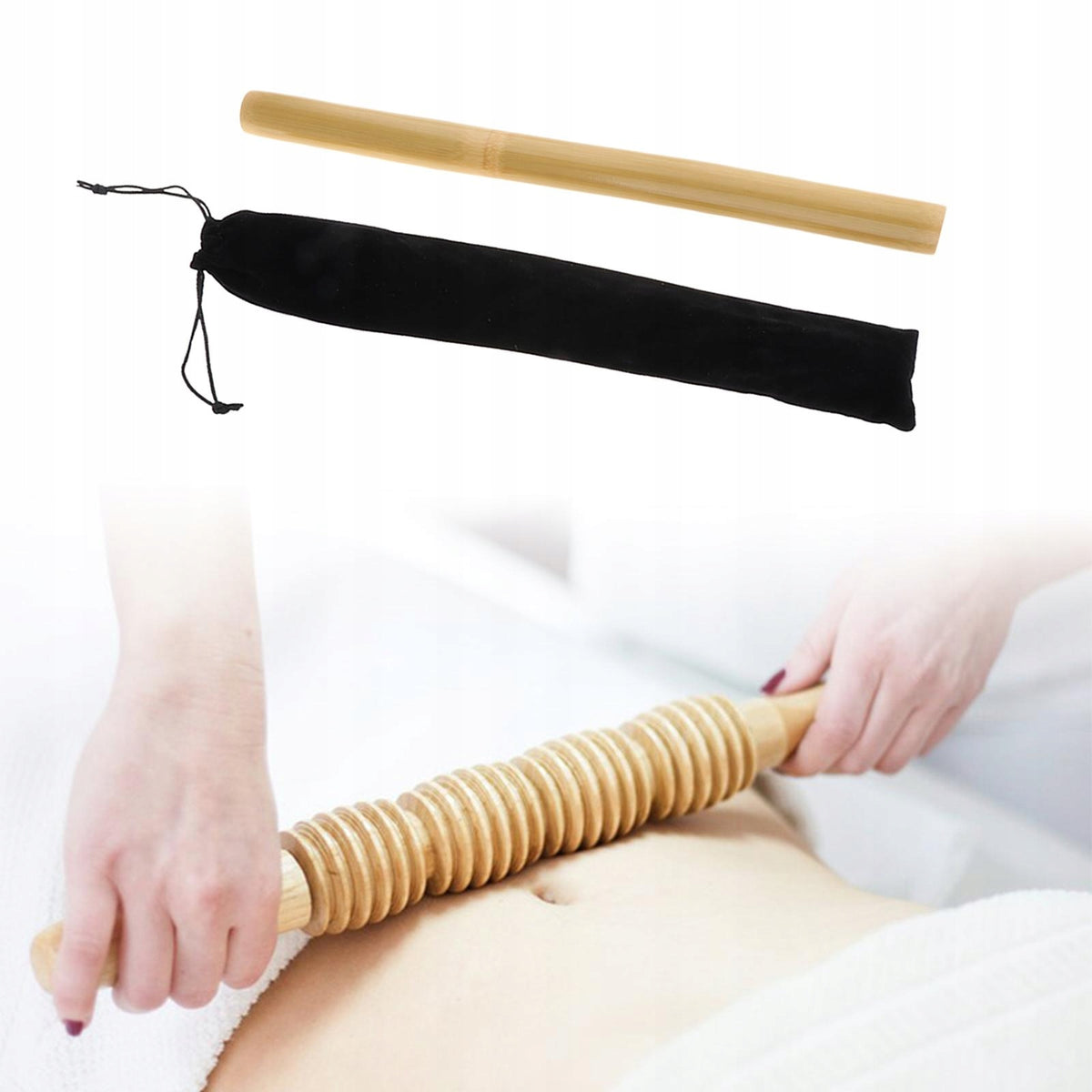 Massage Tool Massage and Relaxing Bamboo Gua Sha Scraping 45x3.5cm with Bag