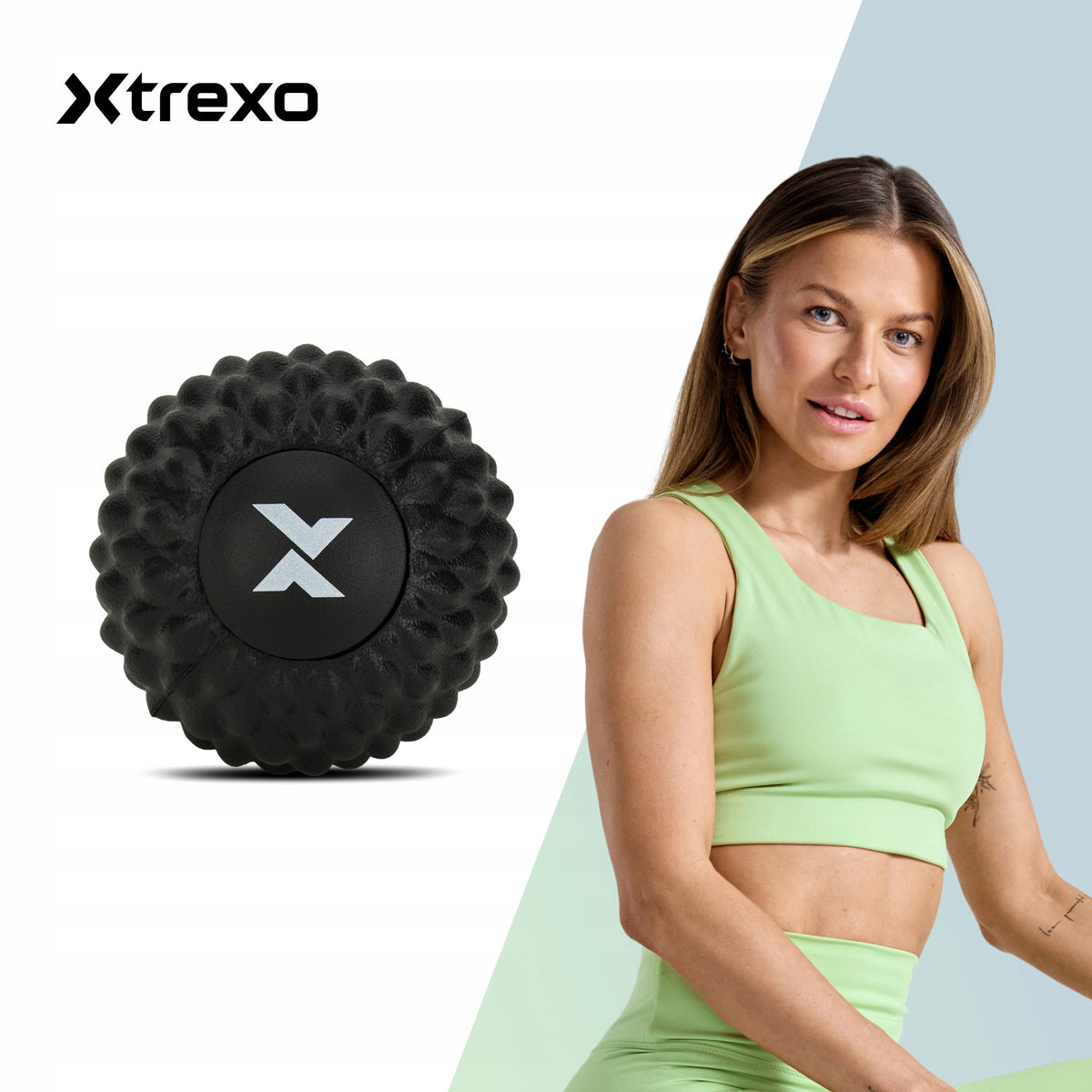 Massage ball XTREXO black 6,5 cm LIGHTWEIGHT AND COMPACT DURABLE UNIVERSAL Packaging status original