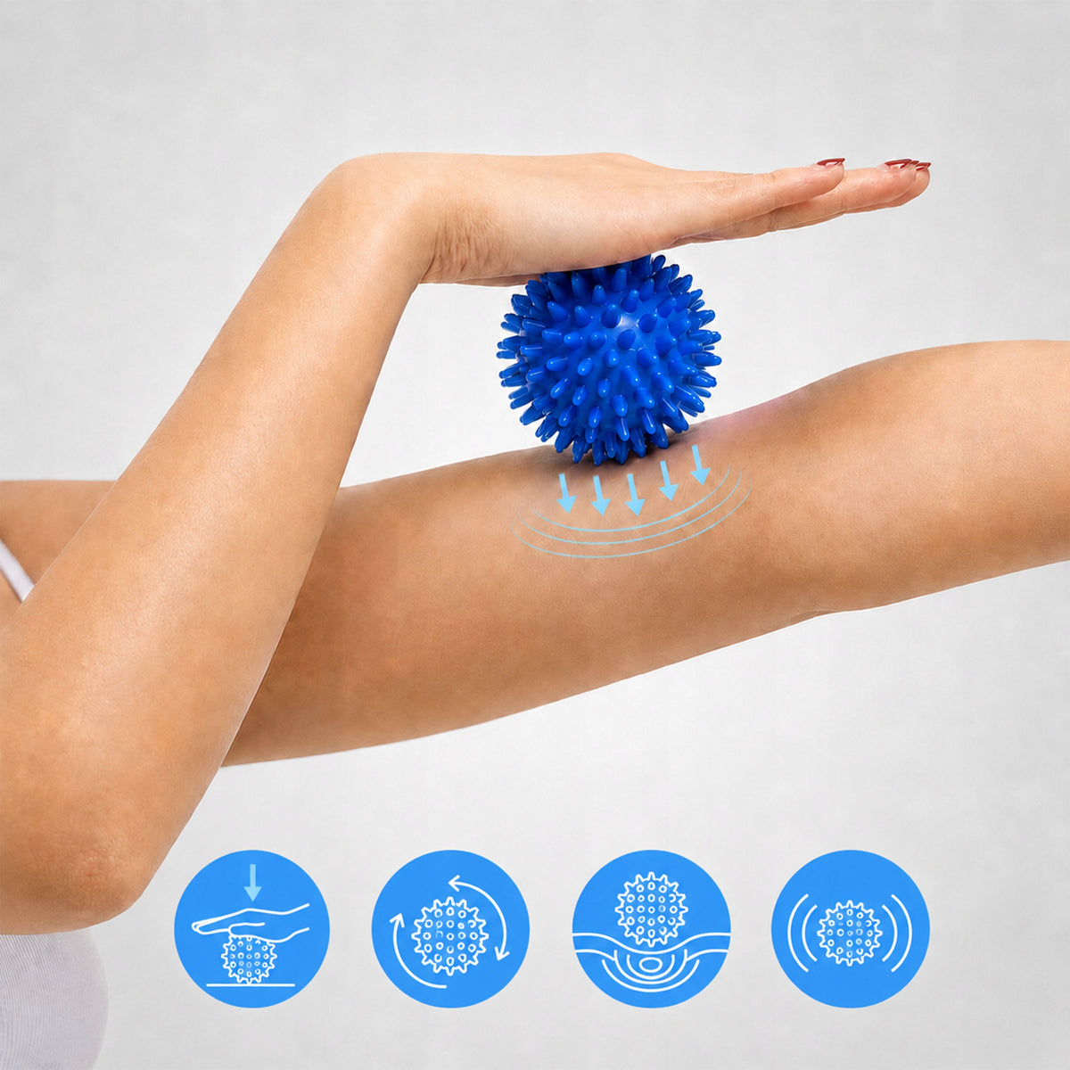 Massage ball massager with heel spur projections for feet and body Medical device no
