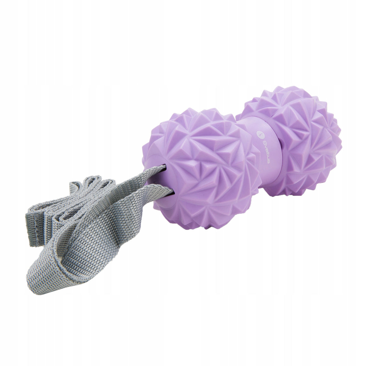 Massage ball with handles Sveltus purple 7 cm