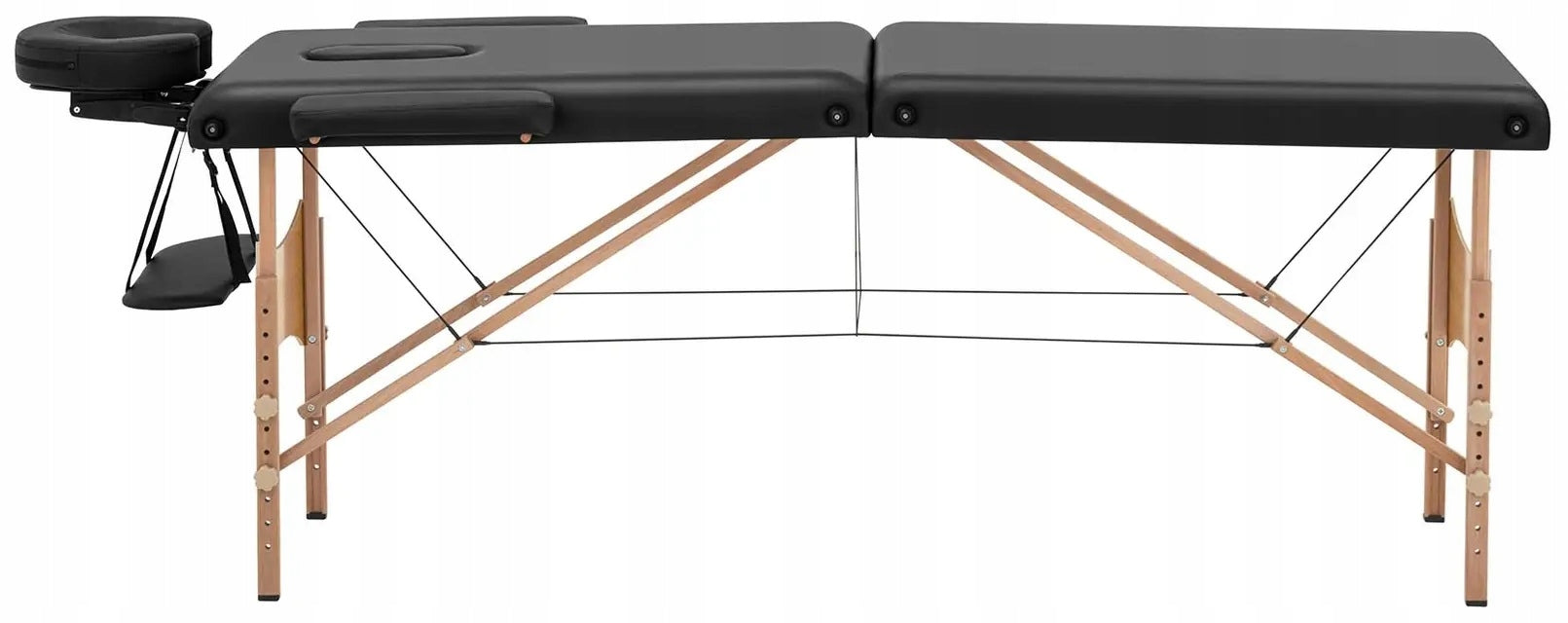 Massage bed folding 2 zones 185x60x62 86cm PHYSA TOULOUSE BLACK Packaging status original