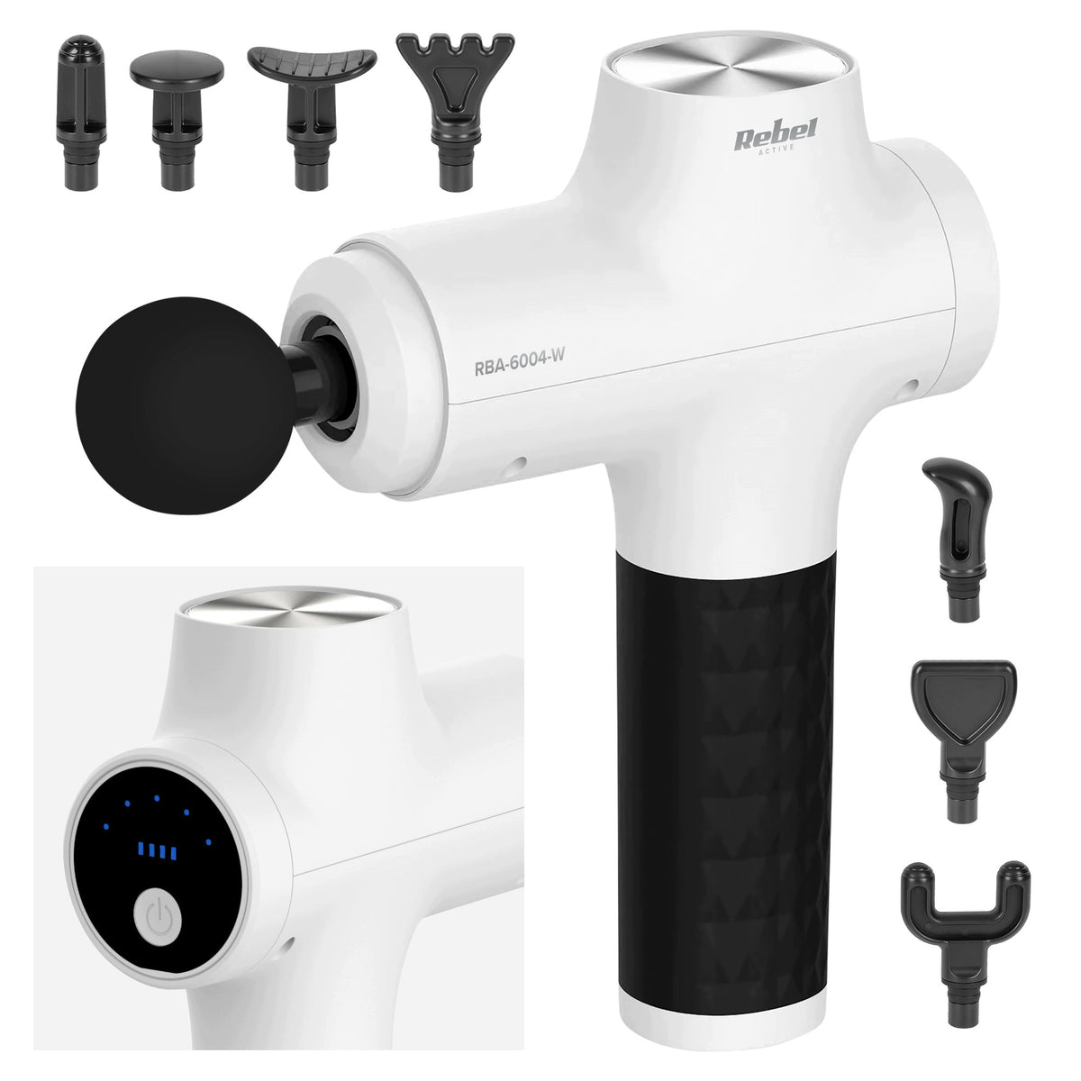 Massage gun Rebel massage gun massager for back of body feet 8in1