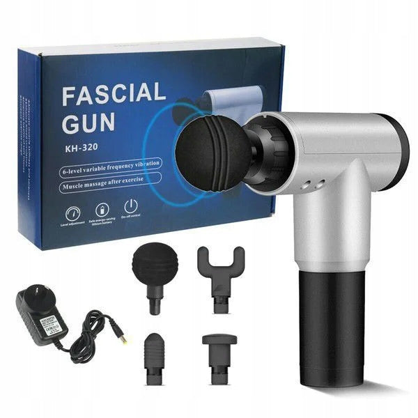 Massage gun massager Fascial Gun silver