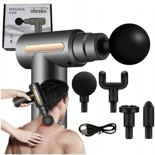 Massage gun neck body massager 4 tips 6 power modes