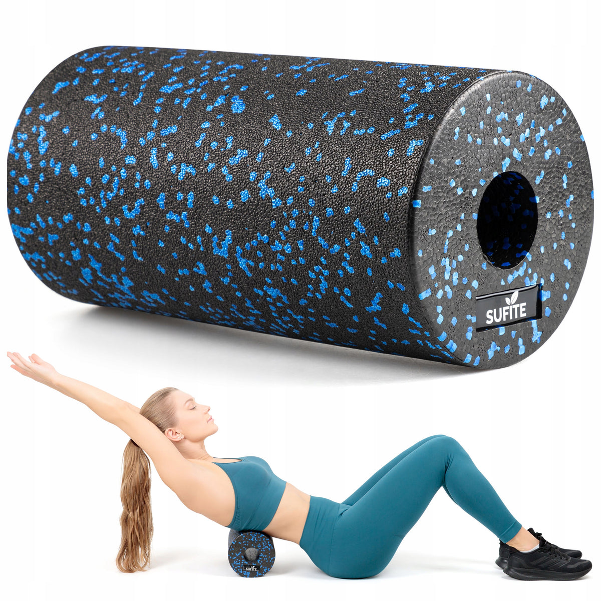Massage roller EPP 30 cm SUFITE - roller for exercise, yoga and back