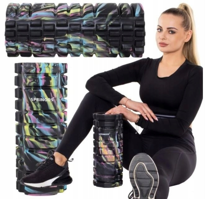 Massage roller Springos 33x14 cm SPRINGOS FR0018 | roller with projections