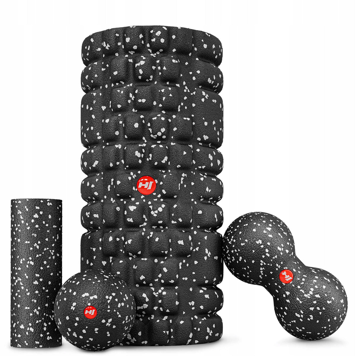 Massage roller set duoball EVA hard for stretching exercises