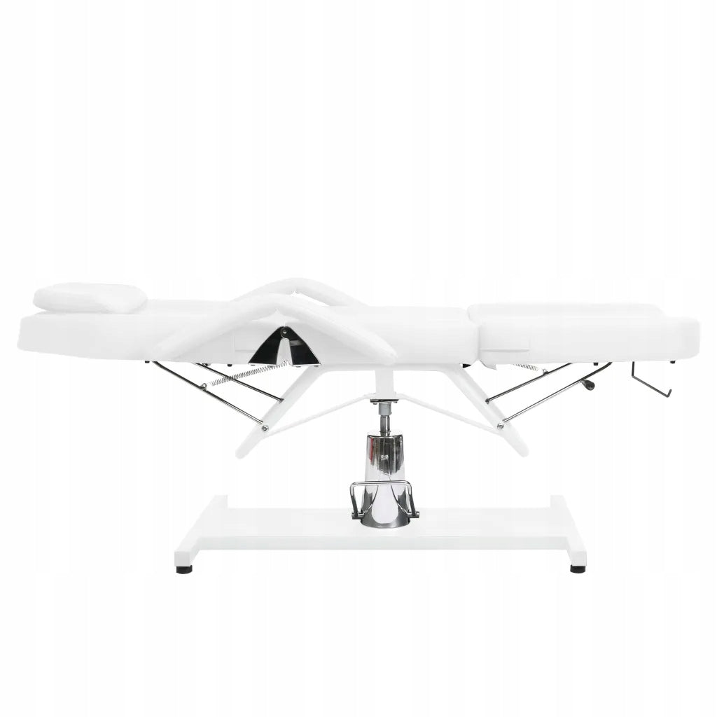 Massage table 180x62x87-112cm white PVC iron Color white