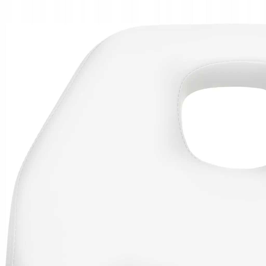 Massage table 180x62x87-112cm white PVC iron Kind stationary table