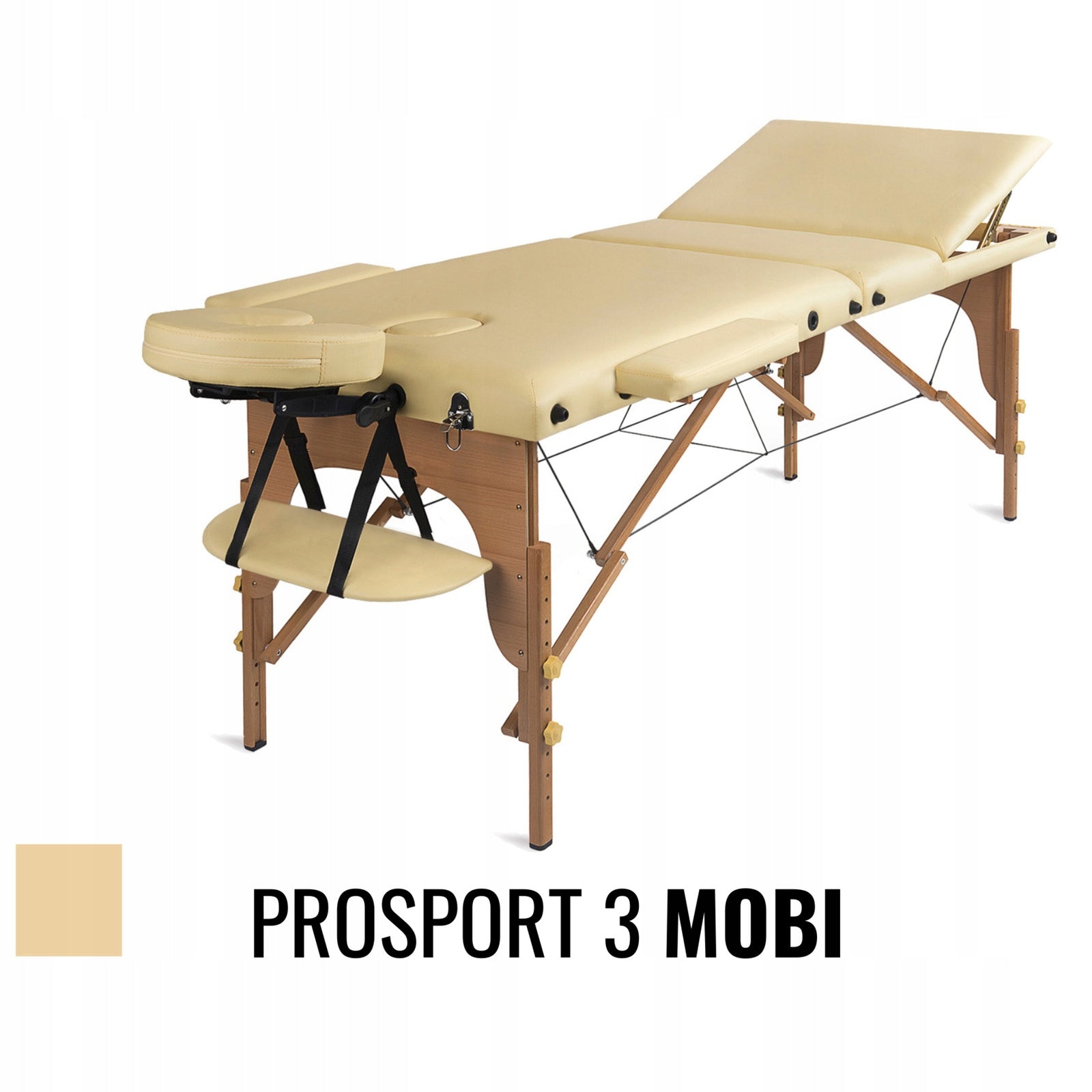 Massage table Medimas Prosport 3 MOBI beige Color brown