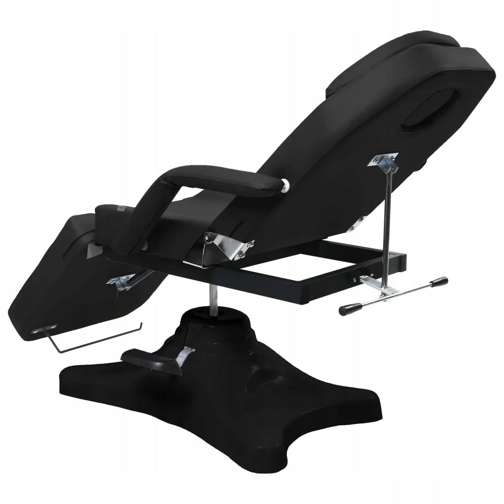 Massage table PVC black 180x62x118 cm FRP gas rotary lift Frame material steel