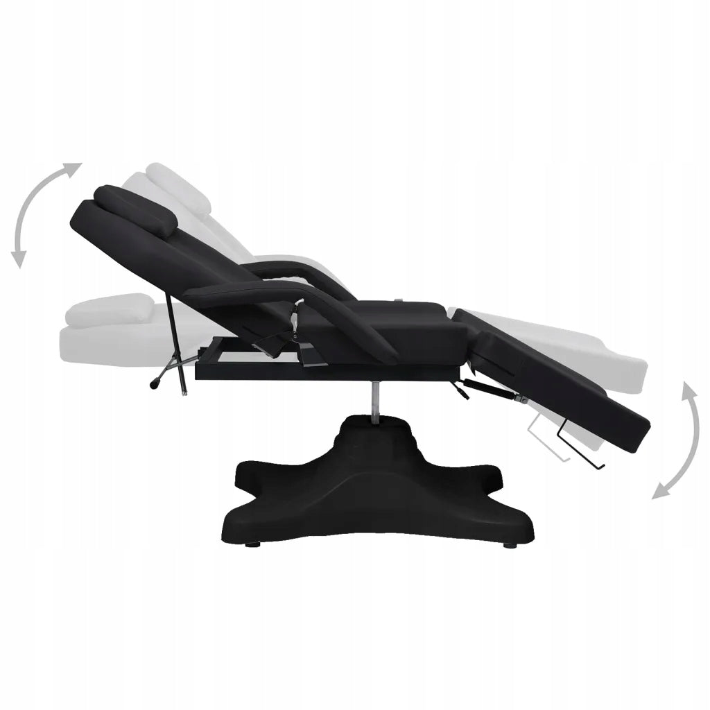 Massage table PVC black 180x62x118 cm FRP gas rotary lift Manufacturer code 5906814225477