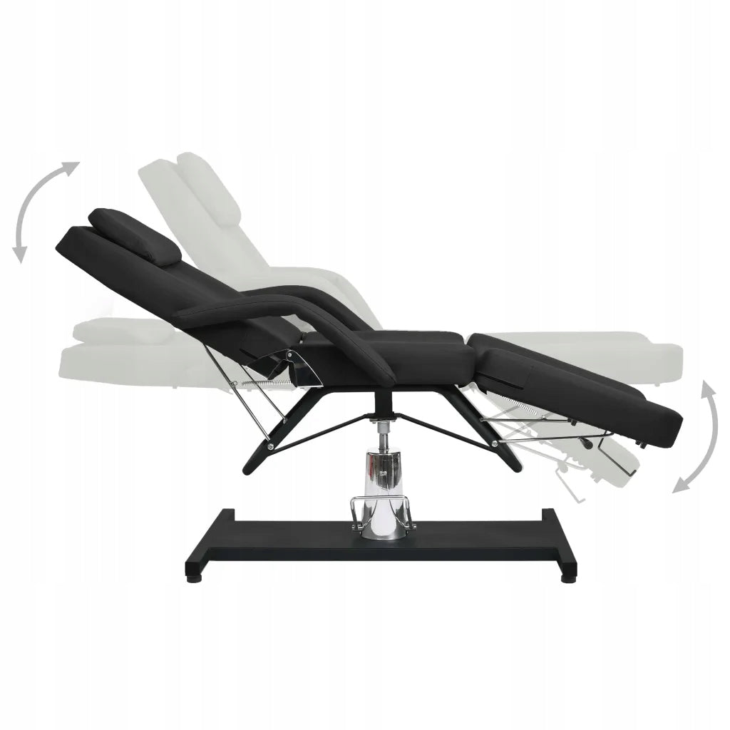 Massage table - black, 180x62x(87-112) cm Color black