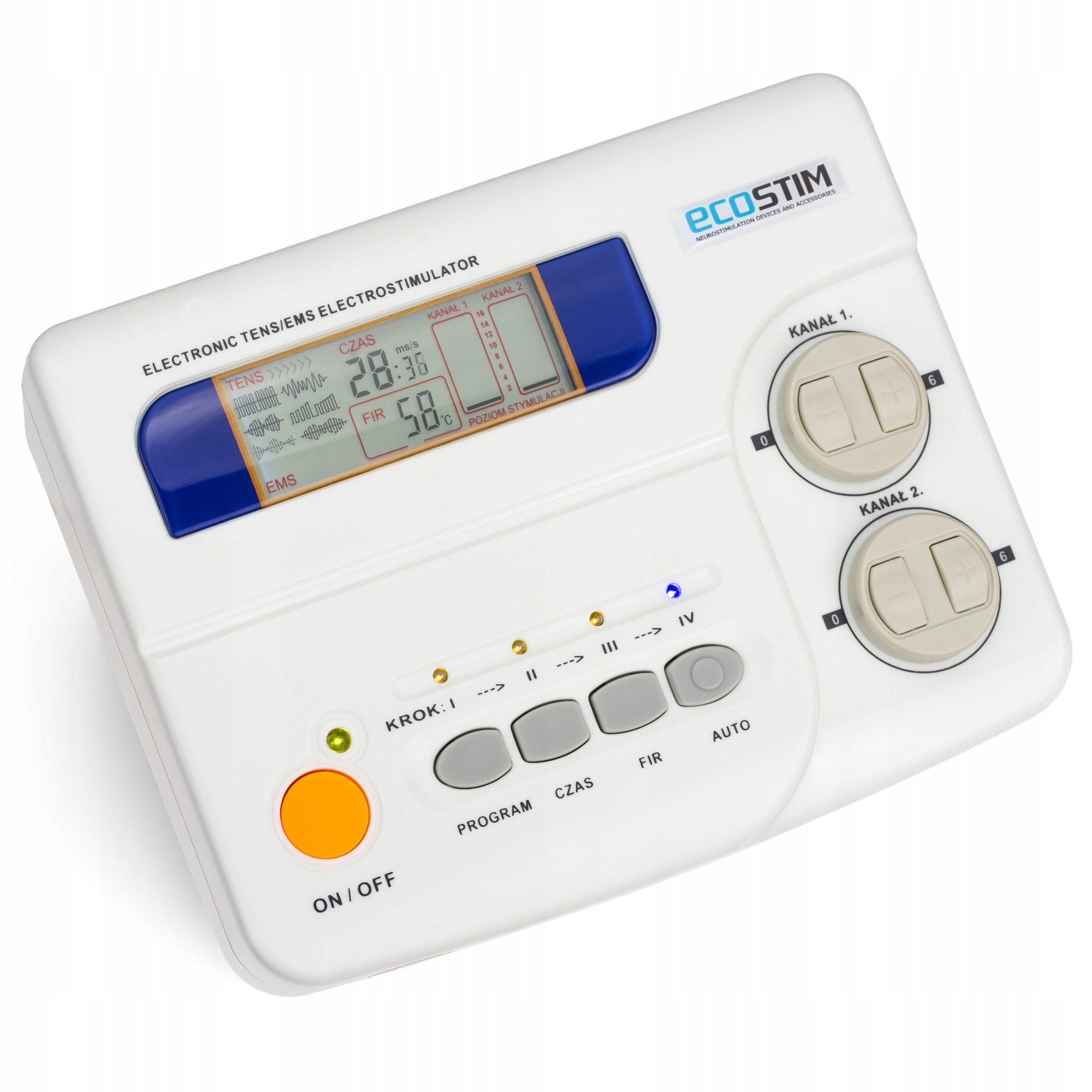 Massager ECOSTIM Electrostimulator TENS EMS Thermotherapy and Acupuncture ECO80 Manufacturer code K.ECO80