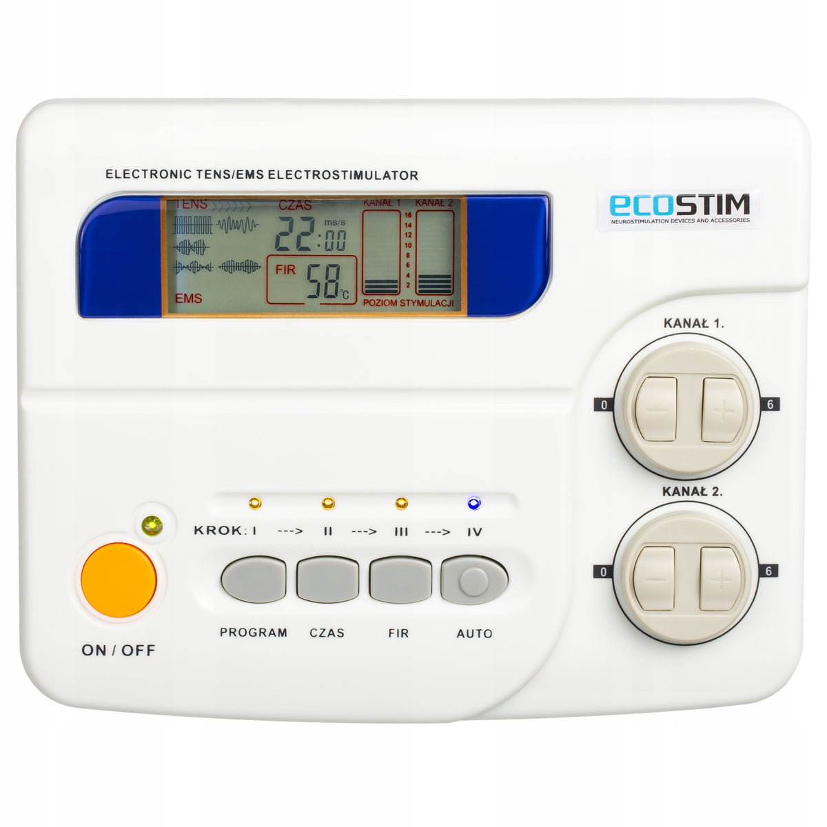 Massager ECOSTIM Electrostimulator TENS EMS Thermotherapy and Acupuncture ECO80 Medical device no