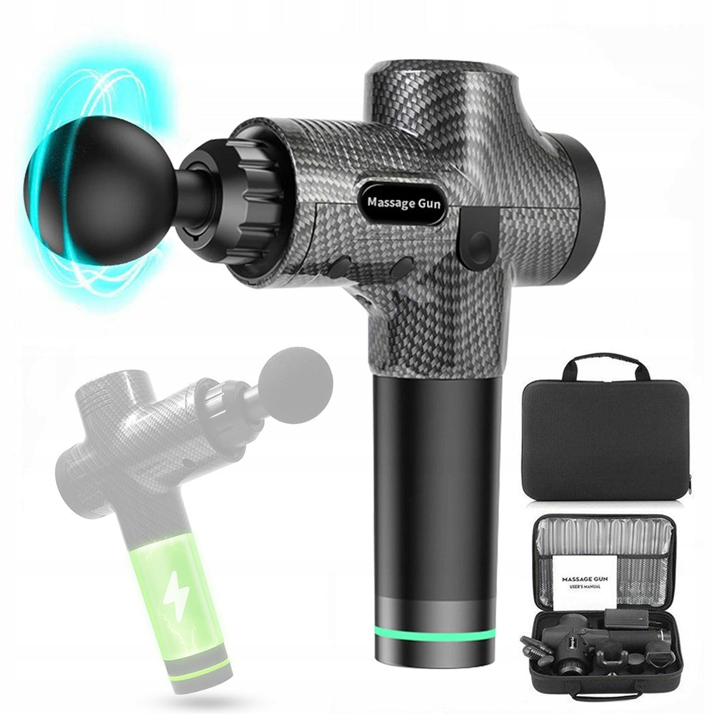 Massager Muscle Massage Gun Vibrator 30 Speed Levels 8 Heads