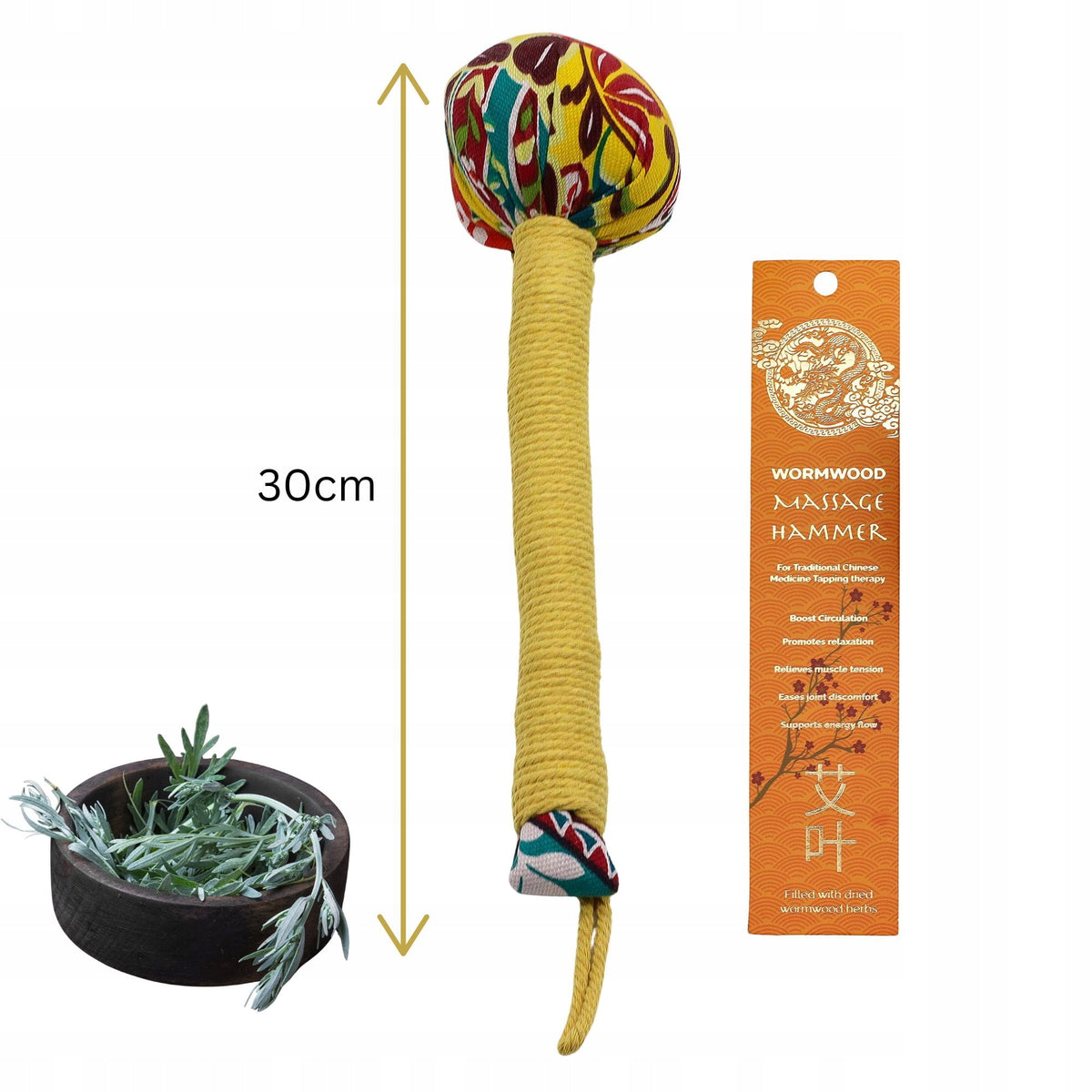 Massager with Wormwood acupressure relieving tension natural filling