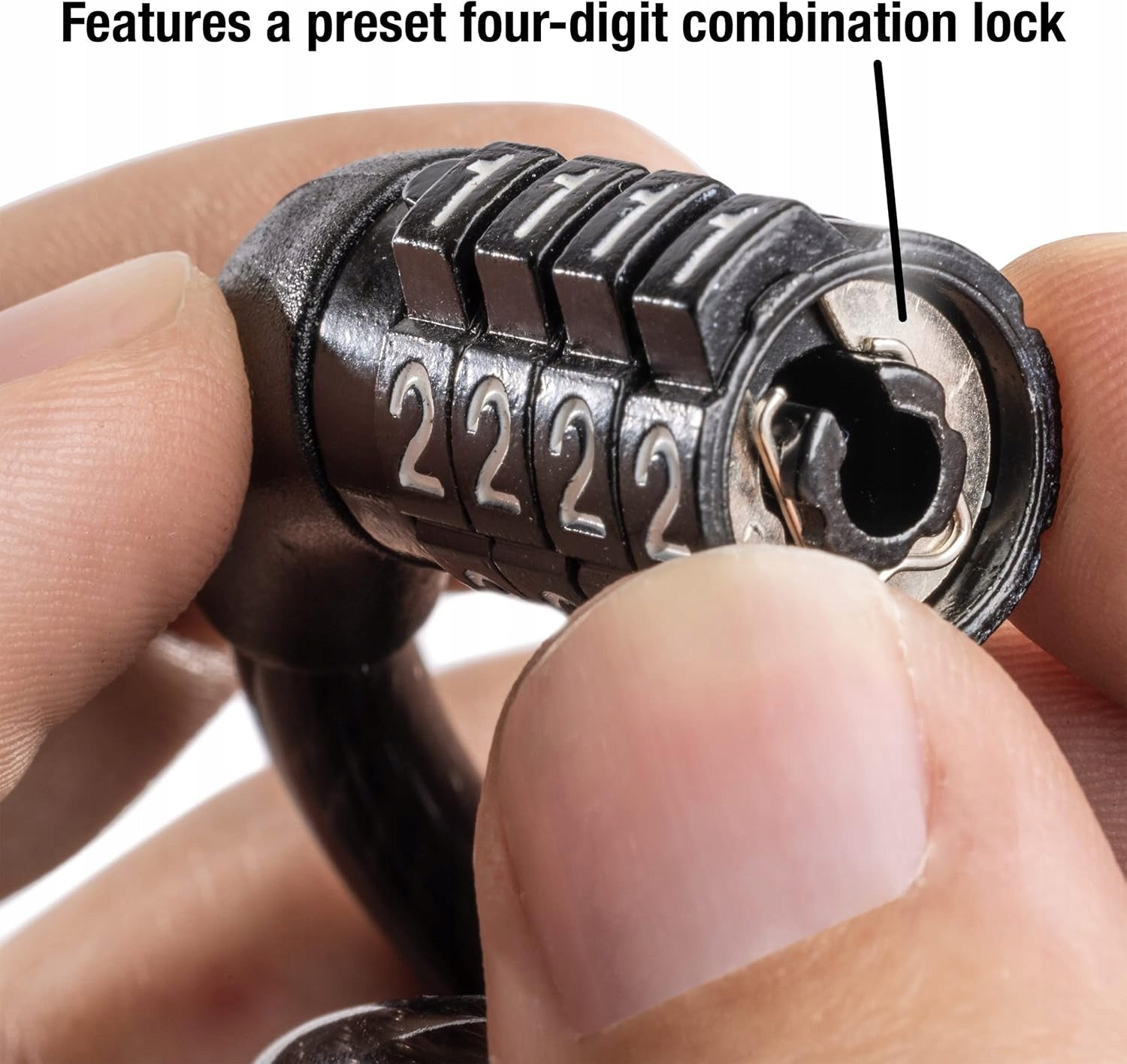 Master Lock Bike Lock Cable with Combination Black, 8143D Packaging status original