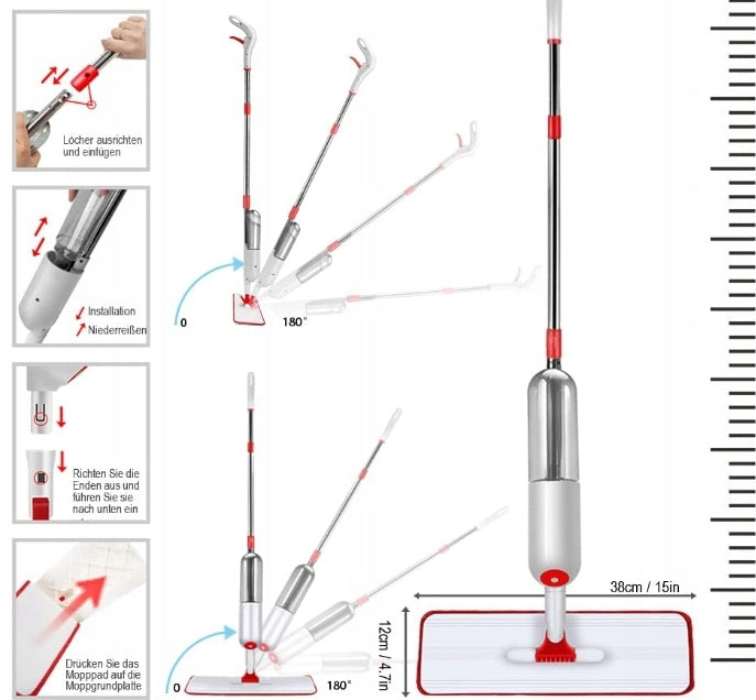 Masthome Mop with spray function, with water tank Manufacturer code B03