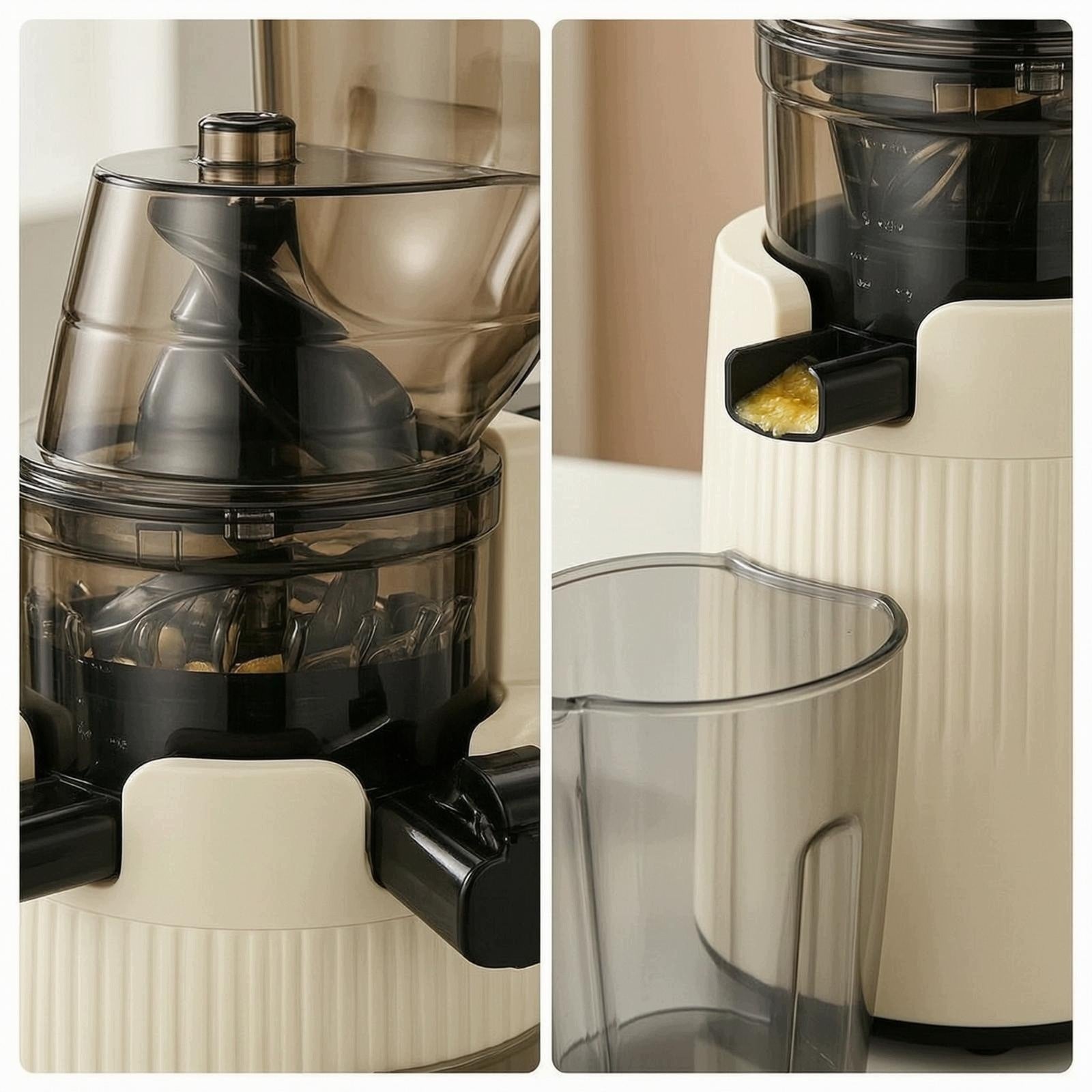 Masticating Juicer Upright Cold Press Press Cream White Upgraded 600T Packaging status original