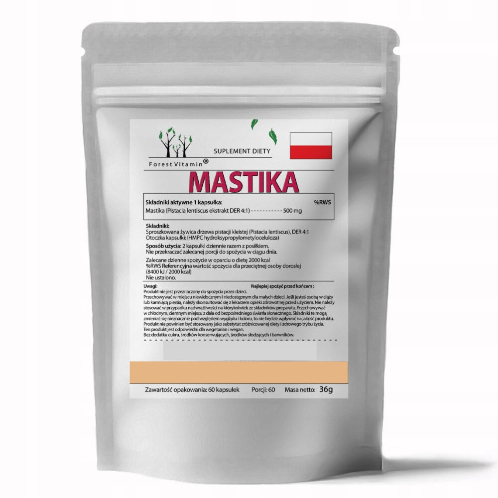 Mastika 500mg 60caps ULCERS MASTICA HELICOBACTER PYLORI Pistacia lentiscus Manufacturer code 5904890311565