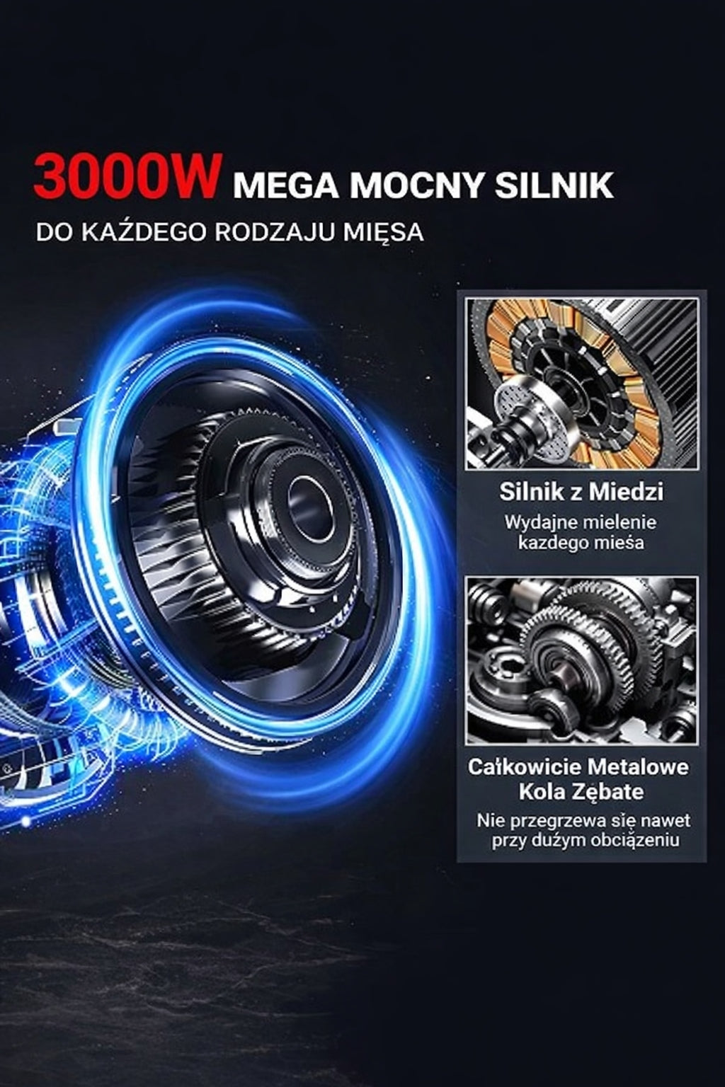 Maszynka do mielenia mięsa Aaobosi MGJ-180 srebrny/szary 3000 W Brand Aaobosi