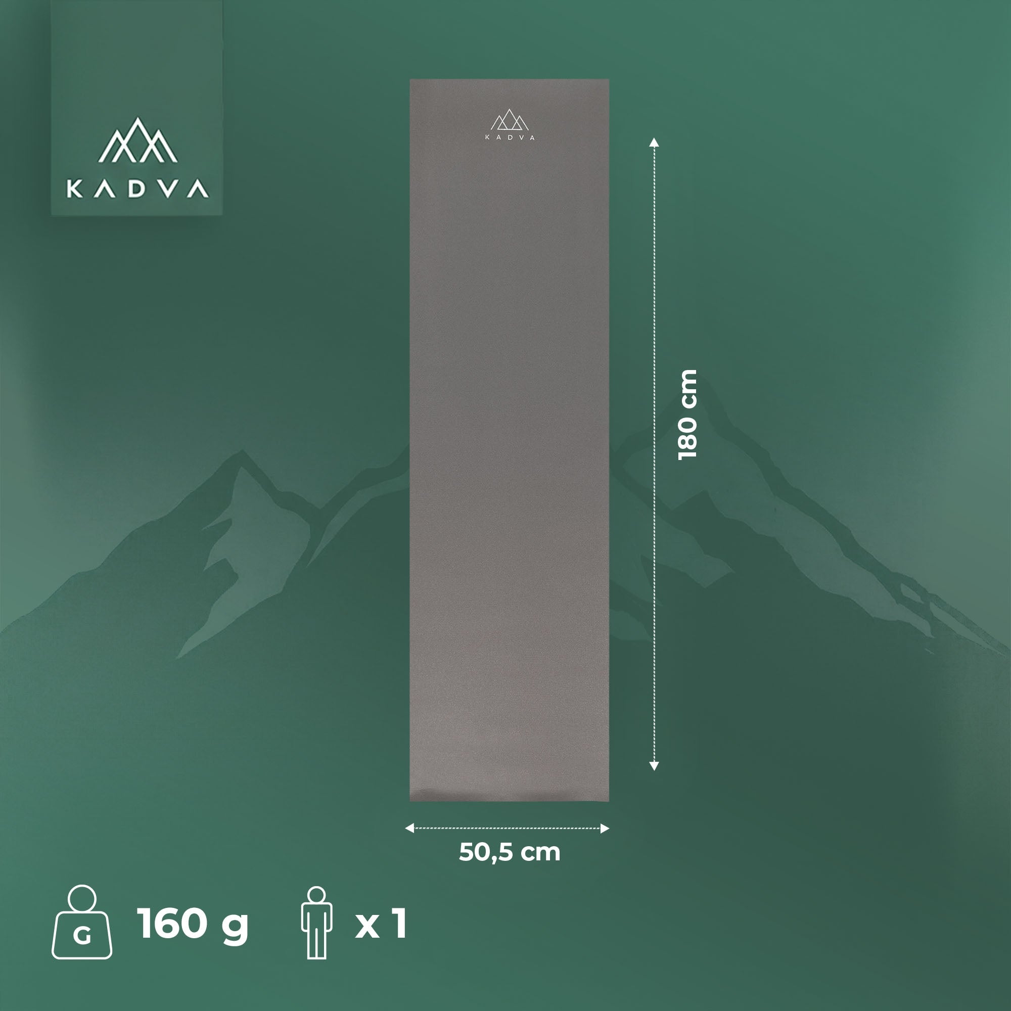 Mat KADVA Alumat grey TOURIST OS FOLDING FOR SLEEPING CAMPING Manufacturer code KDV-B4B009