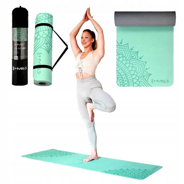 Mat TPE Fitness Mat Strong Large For Pilates Yoga Exercises HMS