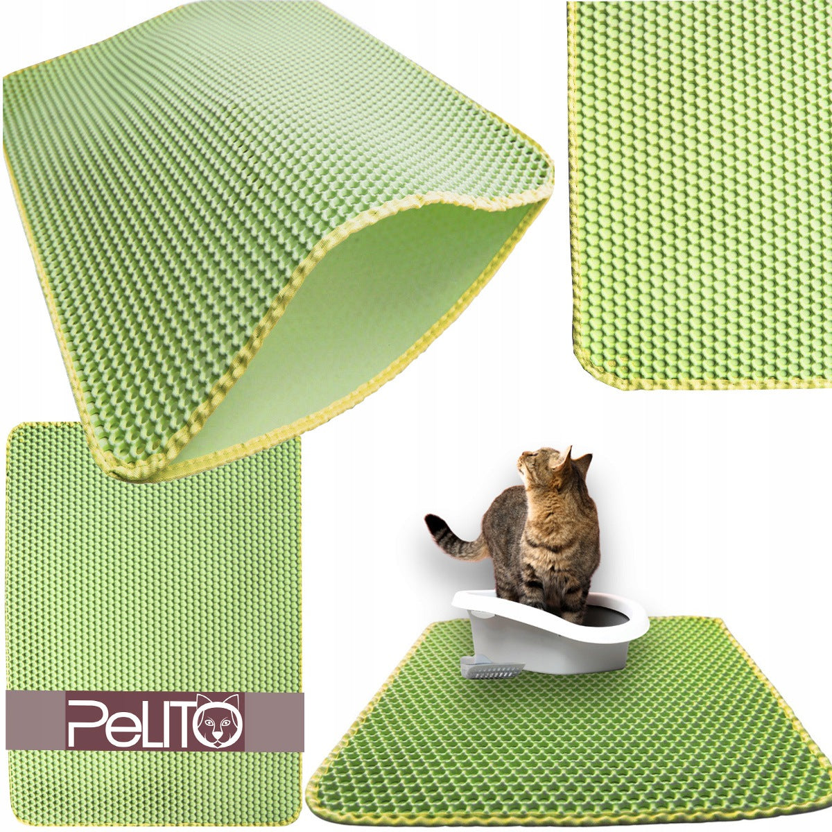 Mat Wiper Cuvette Pad for Cat Litter BiL2 Green 50x40