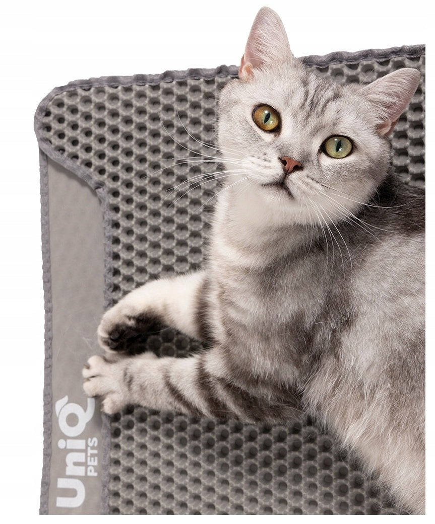 Mat before litter boxes grey double layer litter box mat 30x45cm Packaging status original
