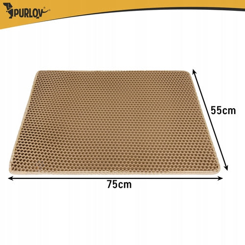 Mat for litter box 75x55cm - beige Purlov Brand Purlov