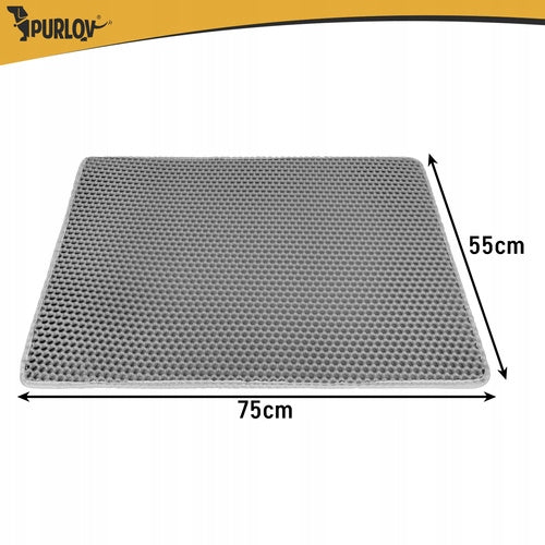 Mat for litter box 75x55cm - grey Purlov Brand Purlov