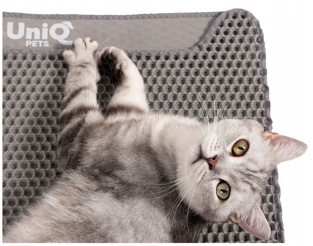 Mat for litter box grey double layer 45x60cm UNIQ PETS Packaging status original