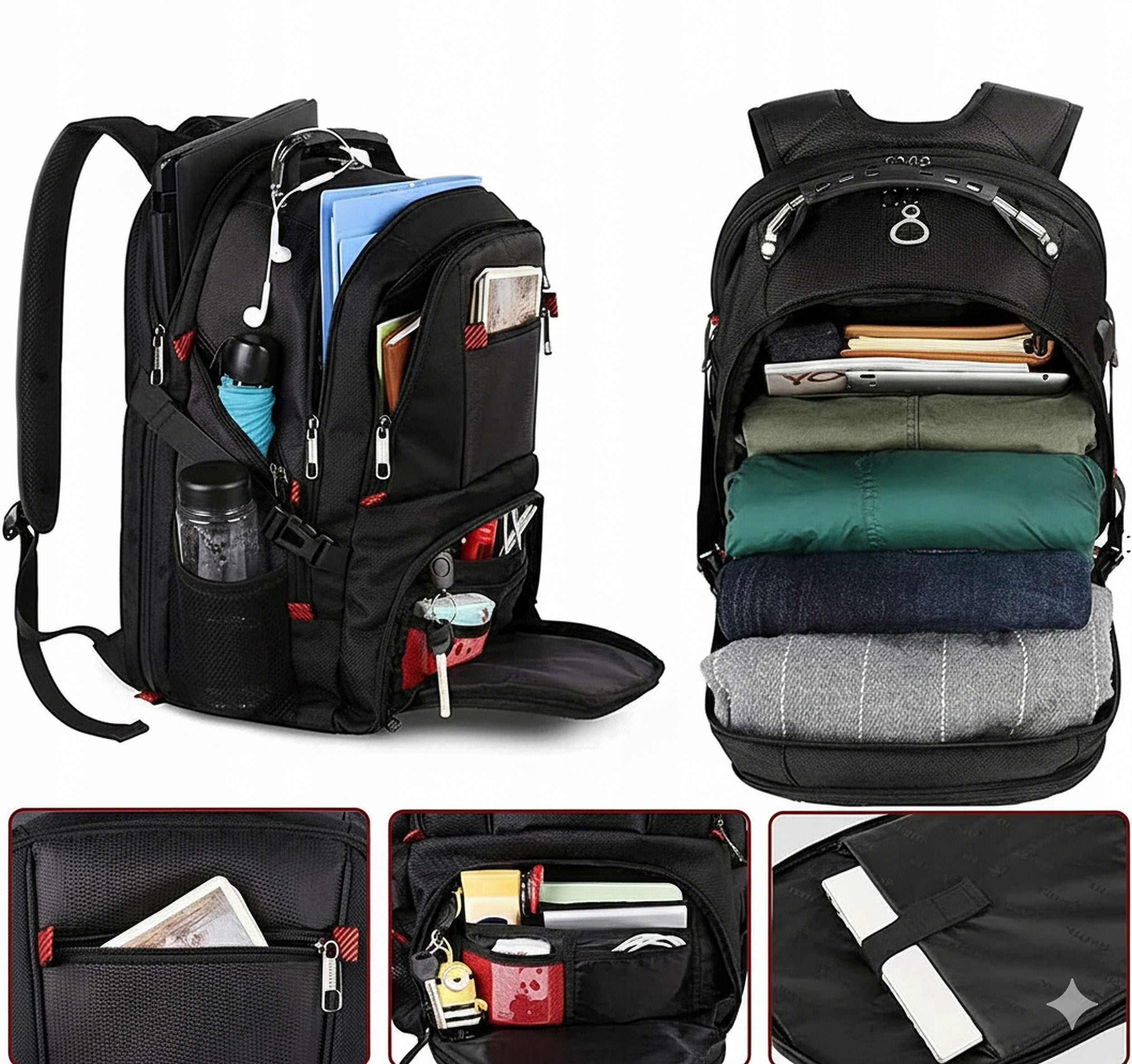 Matein Business Travel Backpack for Laptop 17,3" USB 1008 Brand Matein