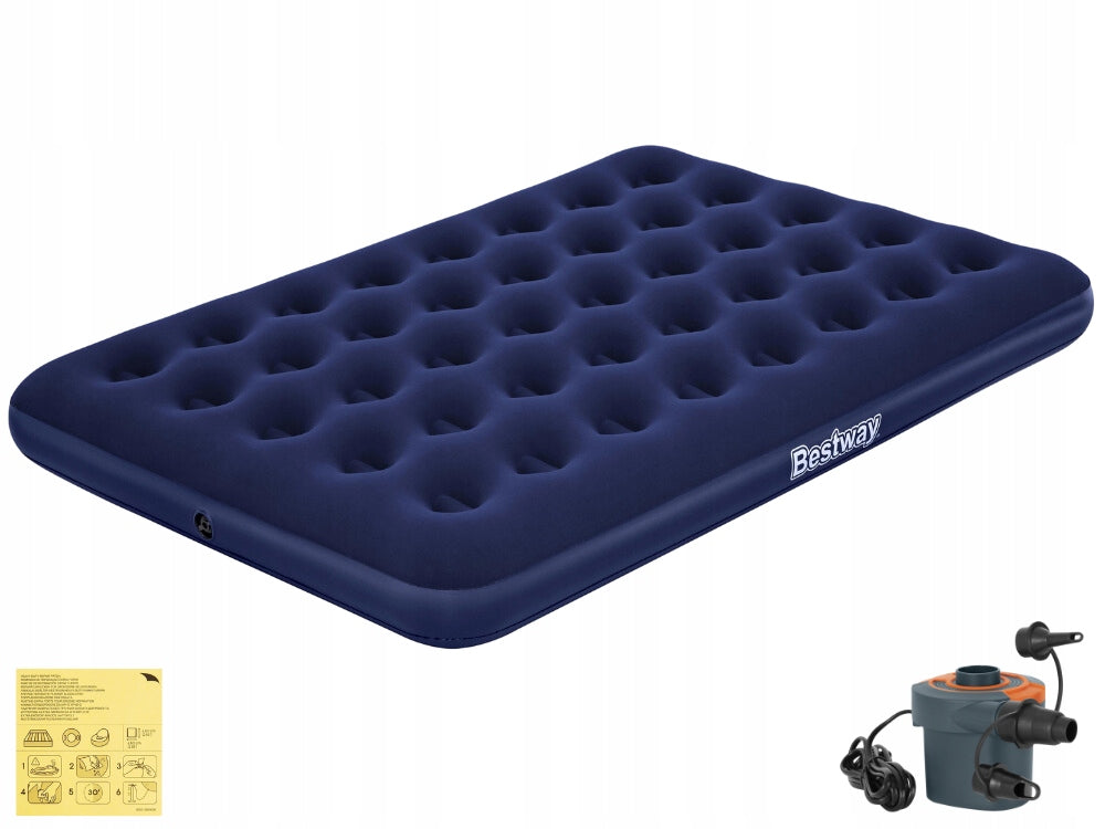 Aufblasbare Matratze Bestway Full 191x137x22 cm, mit elektrischer Pumpe 