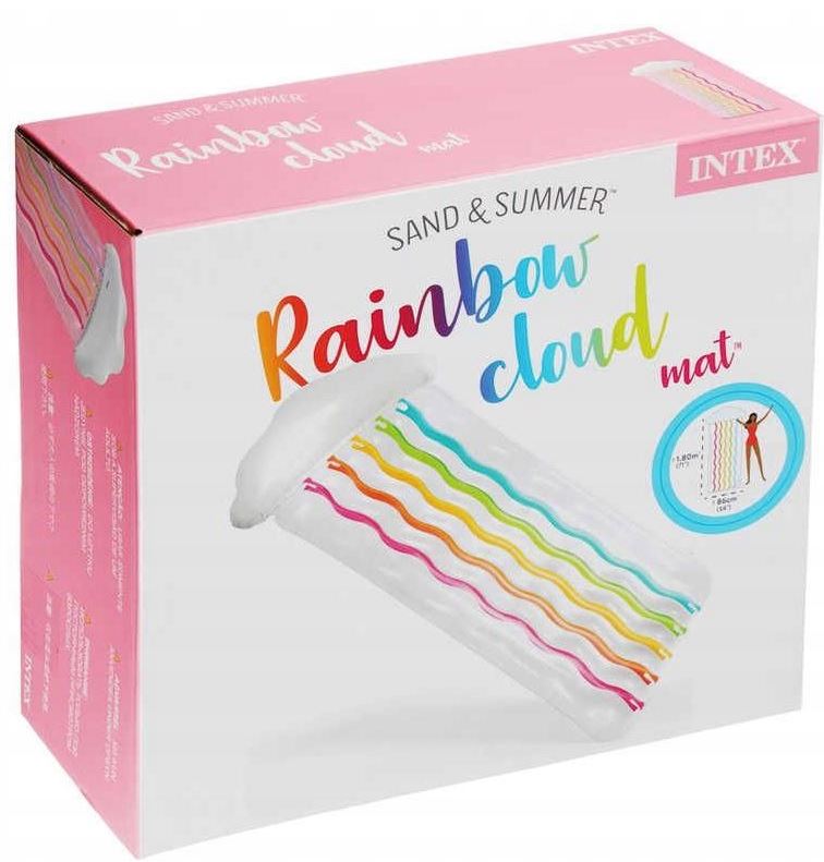 Aufblasbare Strandmatratze Intex Rainbow Cloud, 198x91 cm 