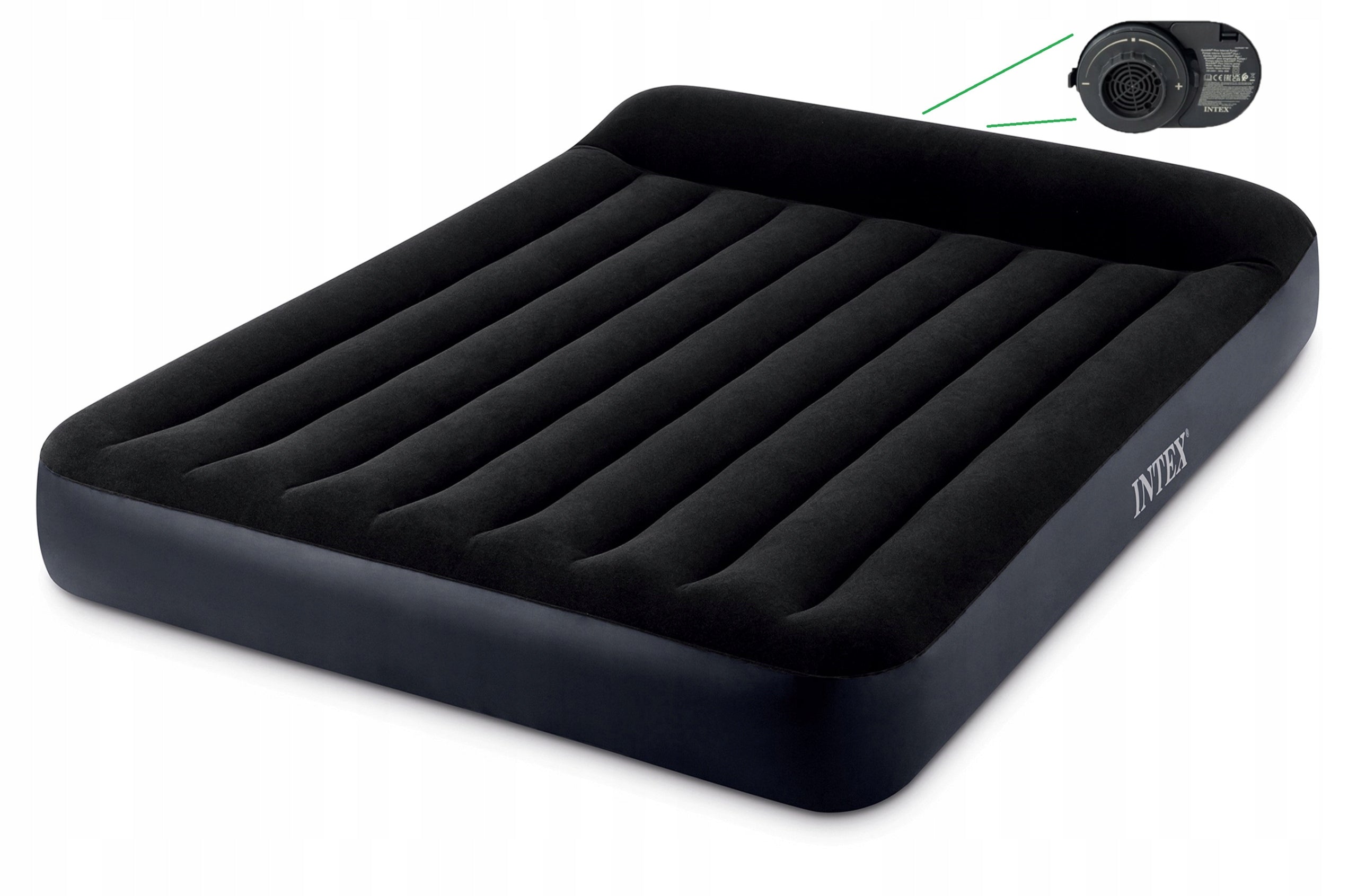 Aufblasbare Matratze Intex Dura-Beam Pillow Rest Classic Queen 203x152x22 cm, mit integrierter Pumpe 