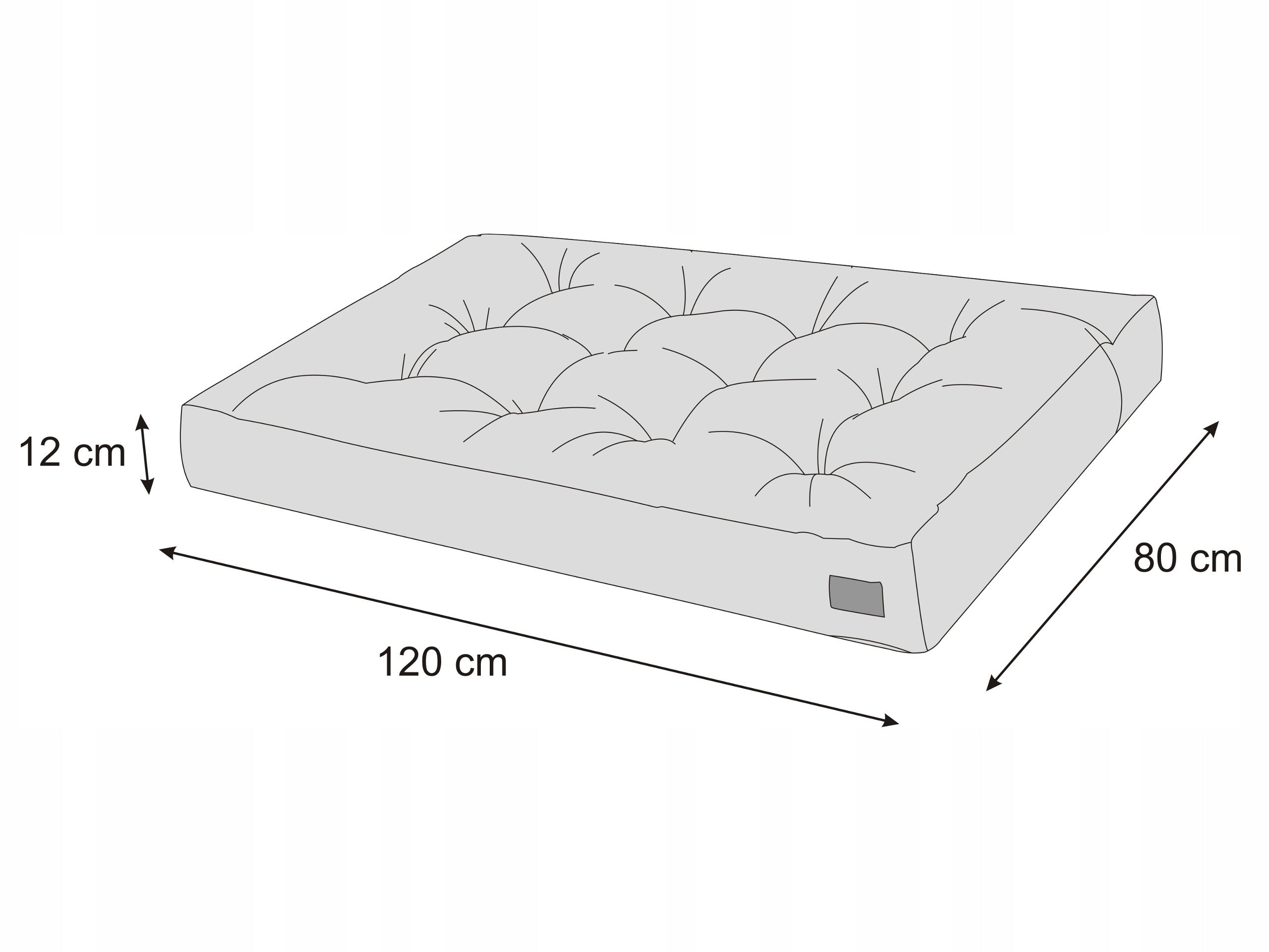 Pagalvė paletės sėdynei Hobbygarden Leo 120x80cm, žalia