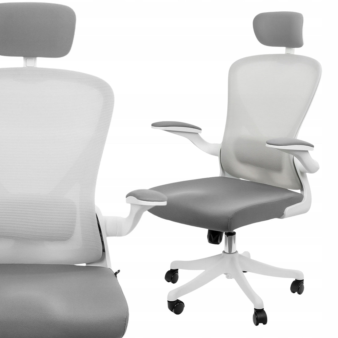 Material Armchair Office Chair Swivel Adjustable Spacetronik grey