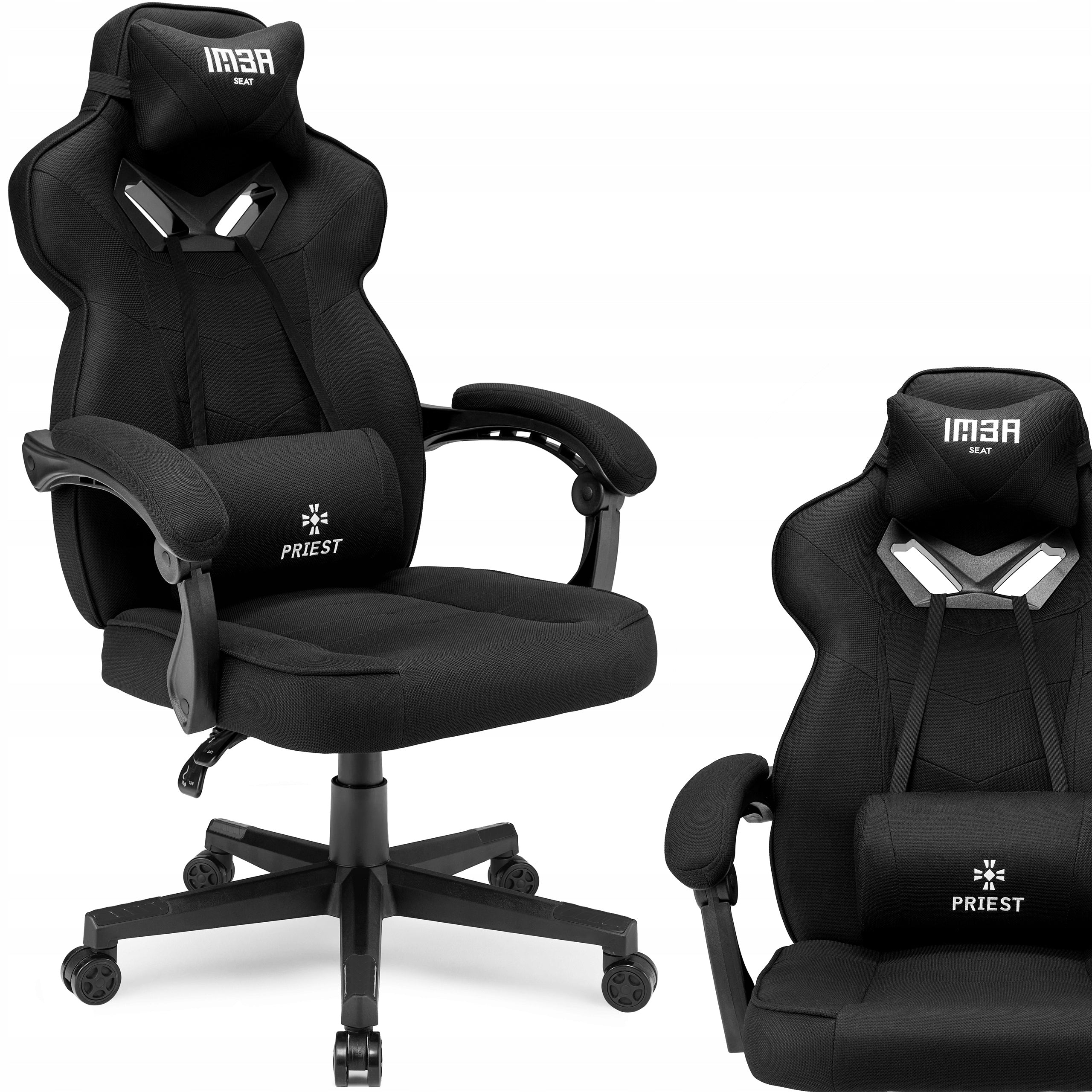 Material Gaming Chair Office Player Chair - Fabric Black