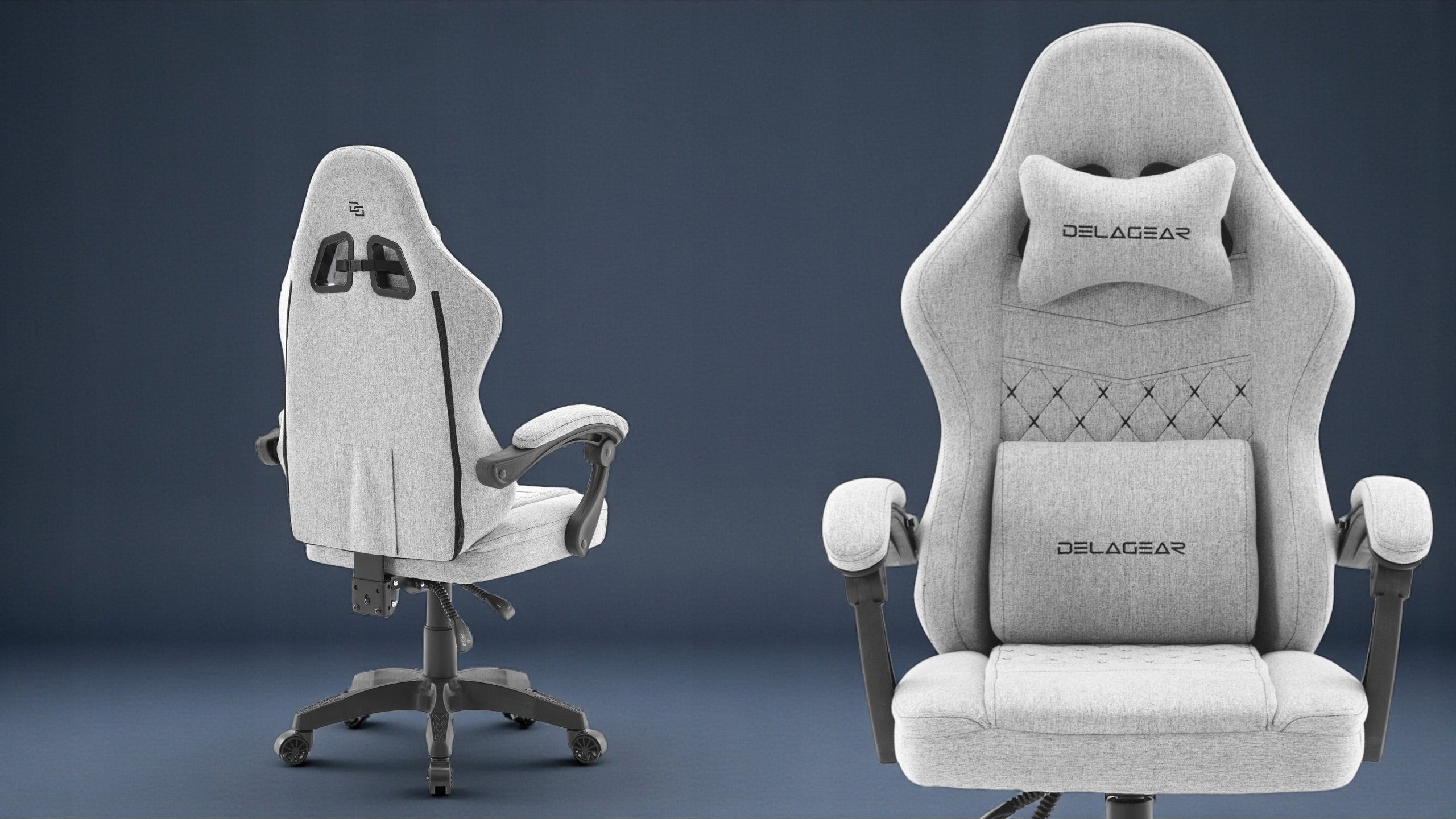 Material gaming chair DELAGEAR G 300 grey swivel office chair Brand Delagear